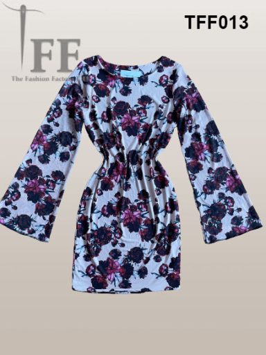 Printed jersey bodycon mini dress