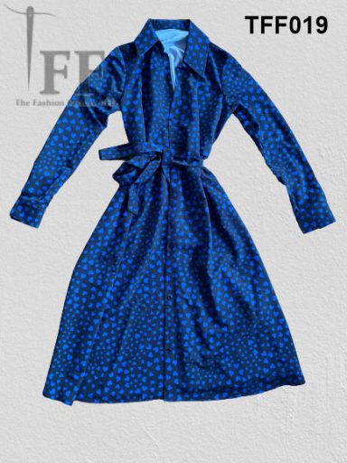 Woven shirt midi dress 